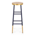 Artiss Bar Stools Metal Gold Navy Pair