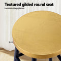 Artiss Bar Stools Metal Gold Navy Pair