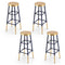 Artiss Bar Stools 4x Metal Gold Navy Kitchen Counter