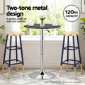 Artiss Bar Stools 4x Metal Gold Navy Kitchen Counter