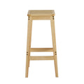 Artiss 2x Bar Stools Rubber Wood Counter Chair Rattan Kitchen
