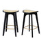 Artiss 2x Bar Stools Rattan Counter Kitchen Dining Chair Black