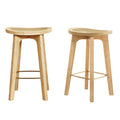 Artiss 2x Bar Stools Bamboo Rattan Counter Height Kitchen Chairs