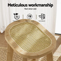 Artiss 2x Bar Stools Bamboo Rattan Counter Height Kitchen Chairs