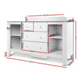 Keezi Baby Changing Table with Drawers Diaper Storage Cabinet