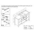 Keezi Baby Changing Table with Drawers Diaper Storage Cabinet