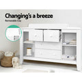 Keezi Baby Changing Table with Drawers Diaper Storage Cabinet