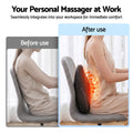 Livemor Back Massager with Heat, Cordless Electric Neck & Shoulder Massager Pillow, 3-Speed Deep Tissue Kneading for Lumbar, Thigh & Calf, Portable Muscle Relief for Home & Office Use