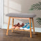 Artiss Shoe Rack Bench Fabric Seat 2 Pair Storage