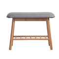 Artiss Shoe Rack Bench Fabric Seat 2 Pair Storage