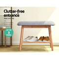 Artiss Shoe Rack Bench Fabric Seat 2 Pair Storage