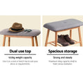 Artiss Shoe Rack Bench Fabric Seat 2 Pair Storage