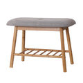 Artiss Shoe Rack Bench Fabric Seat 2 Pair Storage