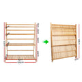 Artiss 4 Tier Bamboo Plant Stand Flower Pot Shelf Pine