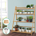 Artiss 4 Tier Bamboo Plant Stand Flower Pot Shelf Pine