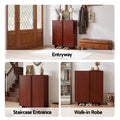 Artiss Shoe Cabinet 5 Tier Storage Organiser w/ Adjustable Shelves Bamboo