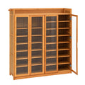 Artiss Shoe Cabinet 25 Pairs Shoe Storage Cupboard Umbrella Hook Raised Top Edge Wood