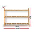 Artiss Bamboo Shoe Rack 3-Tier 9 Pairs Shoe Storage Organiser