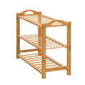 Artiss Bamboo Shoe Rack 3-Tier 9 Pairs Shoe Storage Organiser