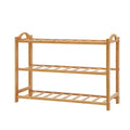Artiss Bamboo Shoe Rack 3-Tier 9 Pairs Shoe Storage Organiser