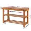 Artiss Shoe Rack Bench 10 Pairs Bamboo Storage Organiser
