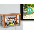 Artiss Shoe Rack Bench 10 Pairs Bamboo Storage Organiser