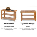 Artiss Shoe Rack Bench 10 Pairs Bamboo Storage Organiser