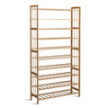Artiss Shoe Rack Cabinet Bamboo 10-Tier 50 Pairs Storage
