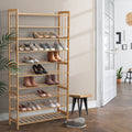 Artiss Shoe Rack Cabinet Bamboo 10-Tier 50 Pairs Storage