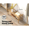 Artiss Bamboo Shoe Rack Cabinet Storage Organiser Pine