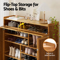 Artiss Shoe Rack Cabinet 30 Pairs Bamboo Storage Cupboard