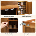 Artiss Shoe Rack Cabinet 30 Pairs Bamboo Storage Cupboard
