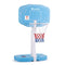 Everfit 2 in 1 Pool Basketball Hoop Volleyball Net Set Water Sports Game Combo Weighted Base Blue