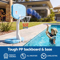 Everfit 2 in 1 Pool Basketball Hoop Volleyball Net Set Water Sports Game Combo Weighted Base Blue