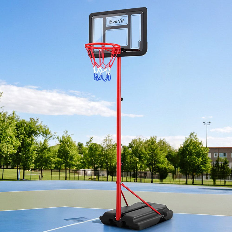 Everfit Adjustable 1.6M Kids Basketball Hoop Stand System Portable Wheeled Base