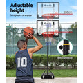 Everfit Basketball Hoop 2.1M Adjustable Portable Stand System Kids
