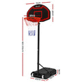 Everfit 2.1M Basketball Hoop Stand Adjustable Portable Kids Black
