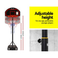 Everfit 2.1M Basketball Hoop Stand Adjustable Portable Kids Black