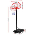 Everfit 2.1M Basketball Hoop Stand Adjustable Portable Kids White