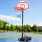 Everfit 2.1M Basketball Hoop Stand Adjustable Portable Kids White