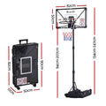 Everfit Portable Basketball Hoop System Adjustable Full Foldable Stand 2.07m