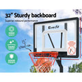 Everfit Basketball Hoop 2.6M Adjustable Portable Stand Kids Clear
