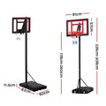 Everfit 2.6M Basketball Hoop Portable Stand System Kids