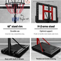 Everfit Basketball Hoop Stand 3.05M Adjustable Height Portable Blue