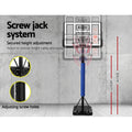 Everfit Basketball Hoop Stand 3.05M Adjustable Height Portable Blue
