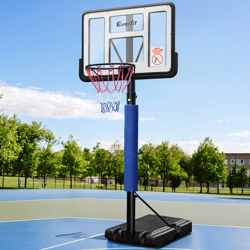 Everfit Basketball Hoop Stand 3.05M Adjustable Height Portable Blue