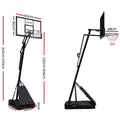 Everfit Basketball Hoop Stand 3.05M Adjustable Height Portable Black