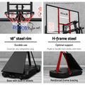Everfit Basketball Hoop Stand 3.05M Adjustable Height Portable Black