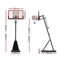 Everfit 3.05M Basketball Hoop Adjustable Portable Stand Red Pro