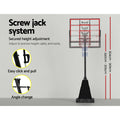 Everfit 3.05M Basketball Hoop Adjustable Portable Stand Red Pro